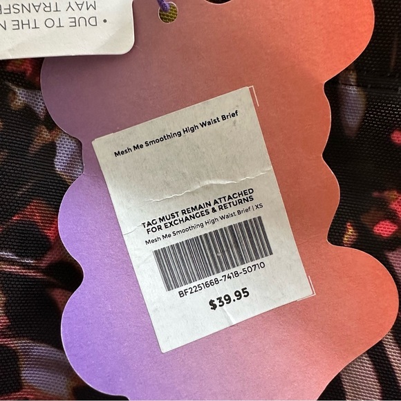 Yitty Mesh Me Smoothing High Waist Brief Pink Butterfly Size XS - Picture 2 of 3